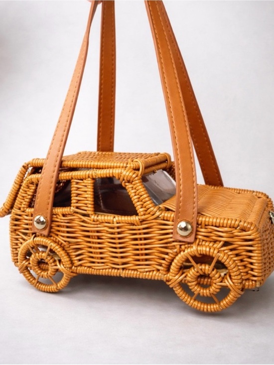 Tommy Bahama Handbags - NWT Tommy Bahama Wicker Jeep
Car-Shaped Shoulder Handbag